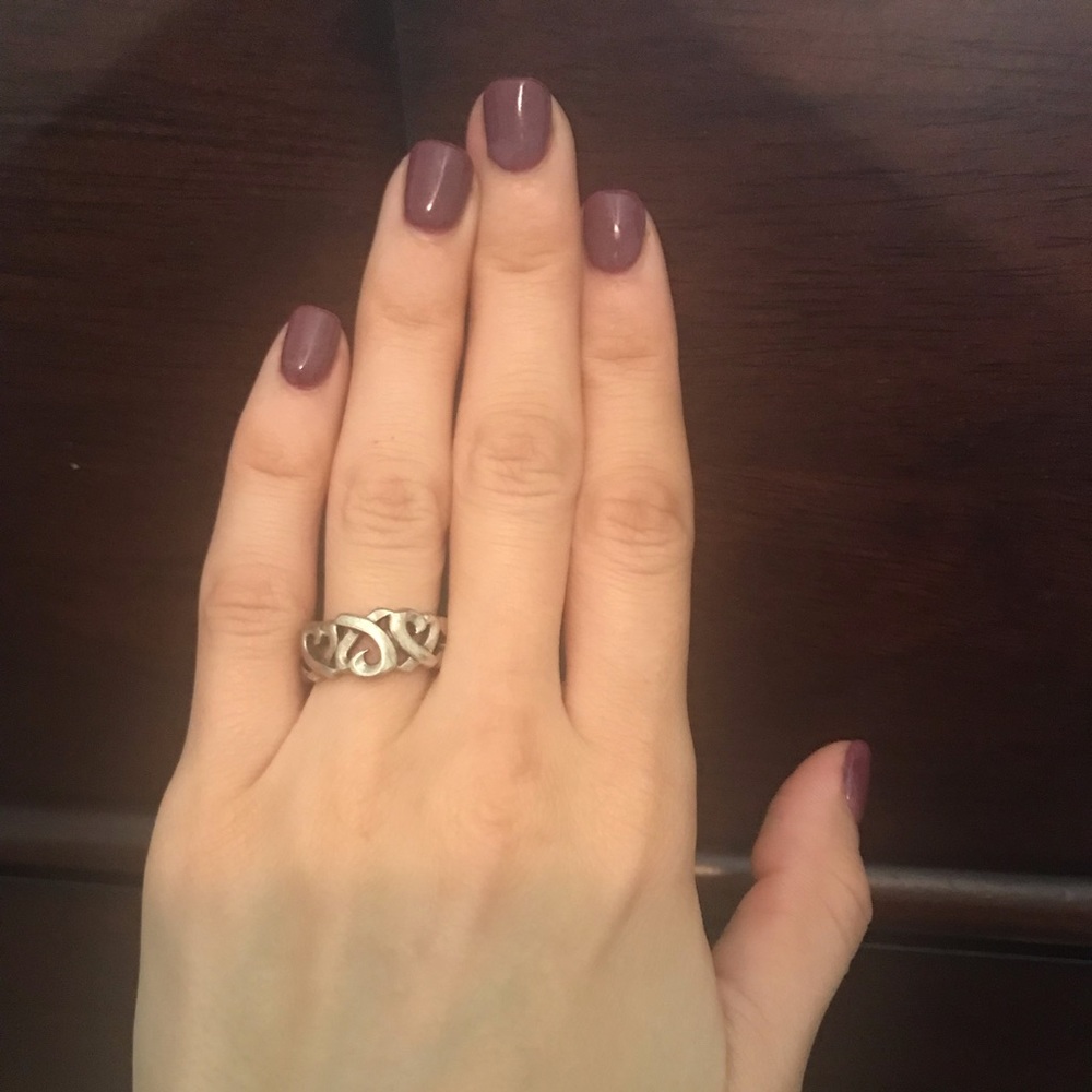 Authentic Tiffany & Co sterling silver heart ring